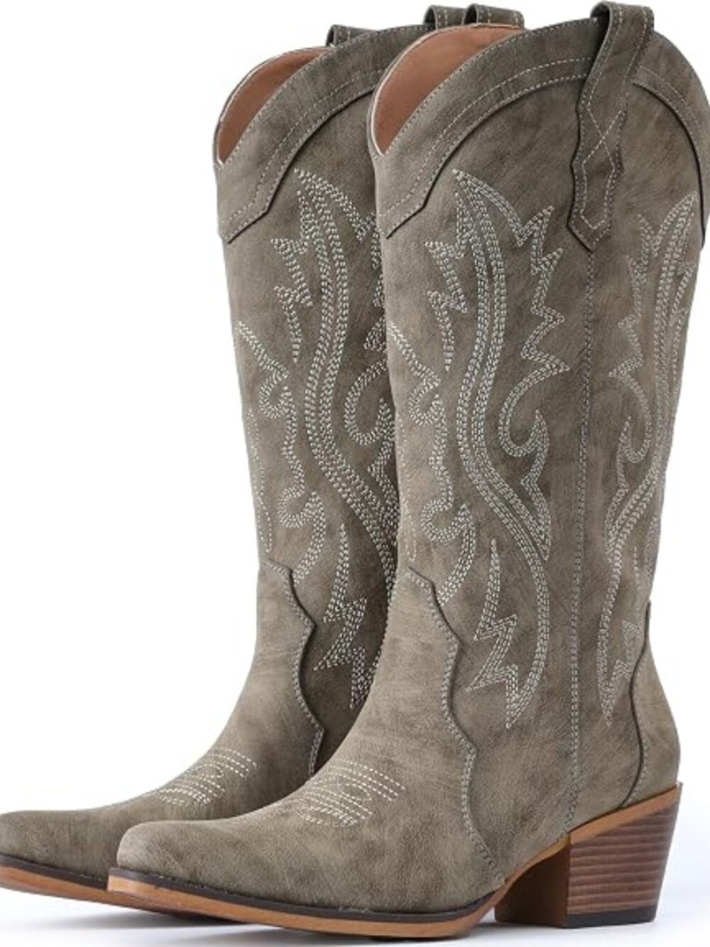 cowboy Boots For Women Western Cowgirl Boots Mid Calf Snip Toe
